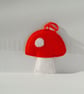 Orange toadstool hanging decoration, needlefelted  - Image 2