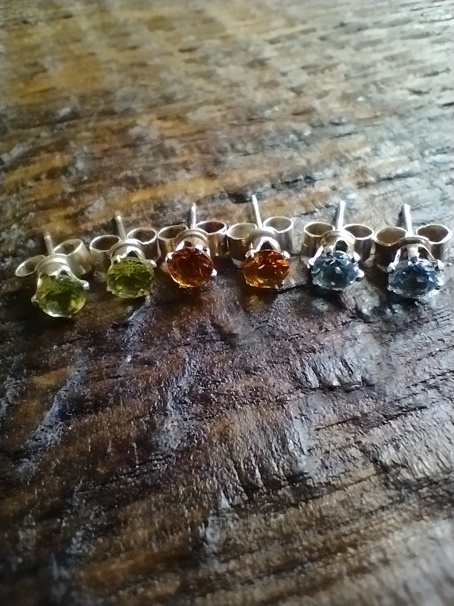 4mm sterling silver stud earrings