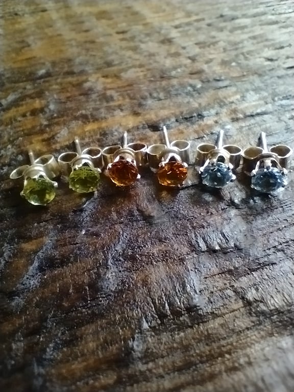 4mm sterling silver stud earrings