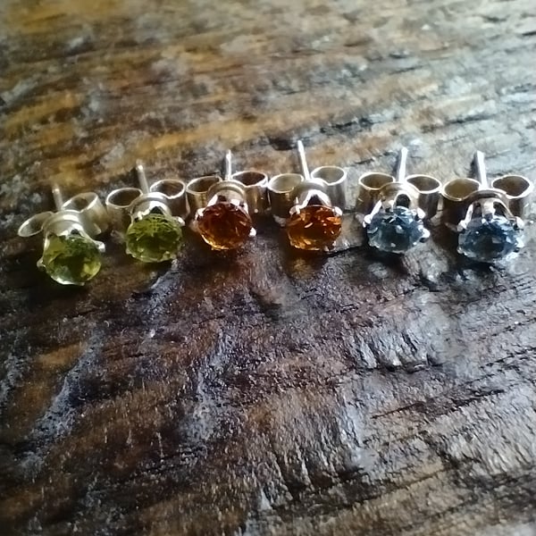 4mm sterling silver stud earrings