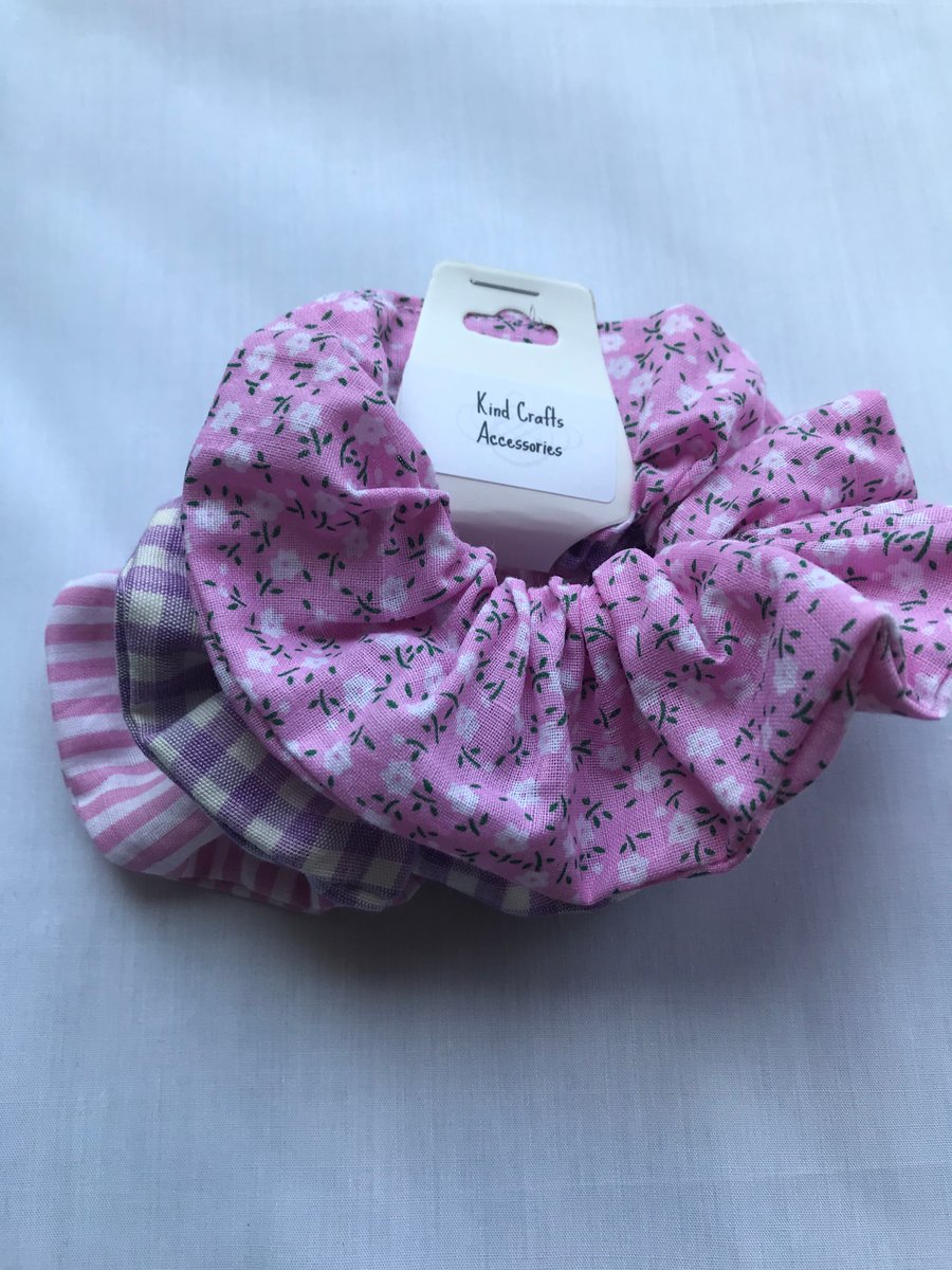 Small cotton hair scrunchies, children’s or adults hair scrunchies 3 for 2 pound