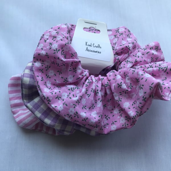 Small cotton hair scrunchies, children’s or adults hair scrunchies 3 for 2 pound