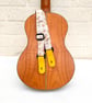  1 inch Wide Adjustable ukulele neck strap with Daisies