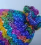 Hand Crochet Multi Coloured Pull On Childs Hat (R708) - Image 3