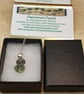 Small Raw Moldavite necklace. Reiki jewelry uk. Bali silver Wire wrapped pendant - Image 5