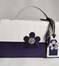 Groovy Retro 1960s Inspired Purple & White Long Handbag Style Gift Box  - Image 1