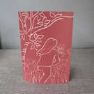 Into the Garden - blank floral greeting card with envelope 