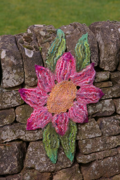 Handmade Felt Wool Napkin – Flower Design