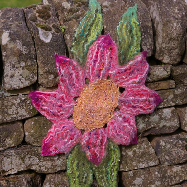 Handmade Felt Wool Napkin – Flower Design