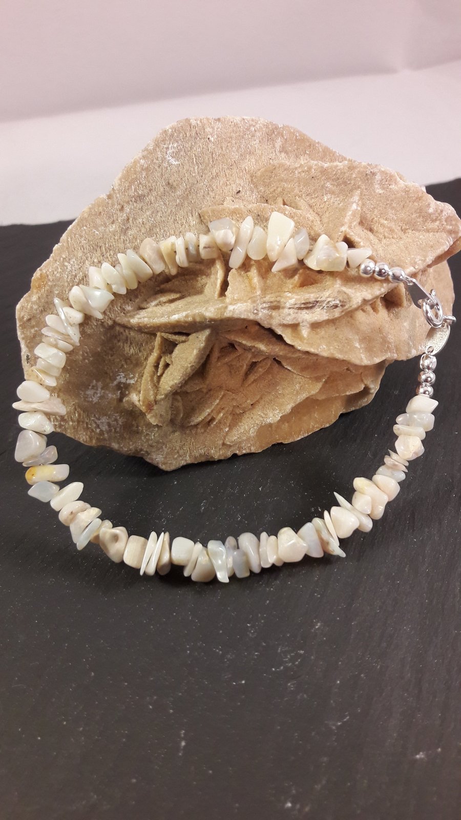 October Ethopian Opal and Sterling Silver Bracelet