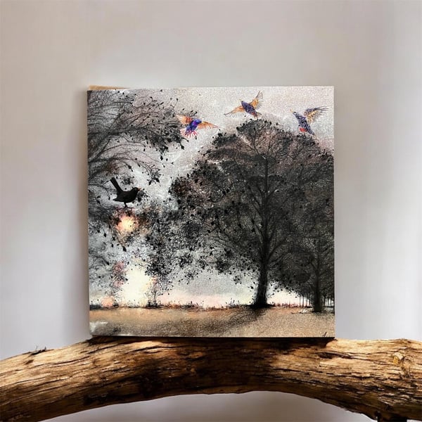 Into The Woods Blank Greeting Card