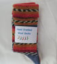 Hand-cranked Knitted Ribbed Wool Socks Size 6 to 7 Turnover Tops - Image 5