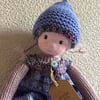 knitted doll - Lavender Green