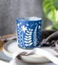 Spring Hedgerow Blue Cyanotype tea light holder, gift for Mum  - Image 4