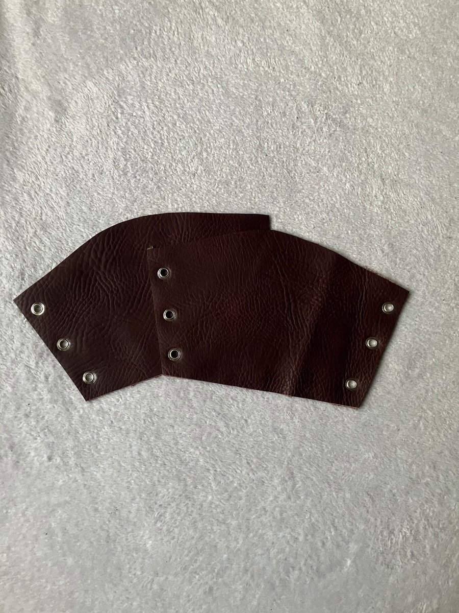 Small Pair:  Textured Dark Red Wine coloured soft leather bracers FREE SHIPPING