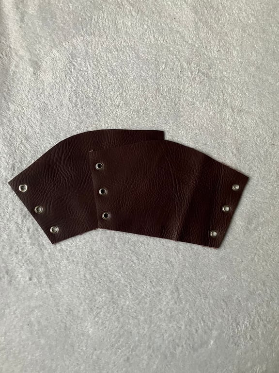 Small Pair:  Textured Dark Red Wine coloured soft leather bracers FREE SHIPPING