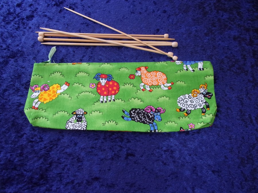 Zip Top Knitting Needle Case (Needles not included)
