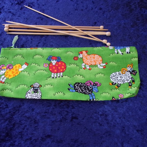 Zip Top Knitting Needle Case (Needles not included)