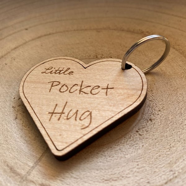 Little Pocket Hug - Heart Shape Token Keyring - First Day At School