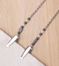 Napkin Chain Clips  - Hematite and knotwork napkin holder - elegant senior gift - Image 1