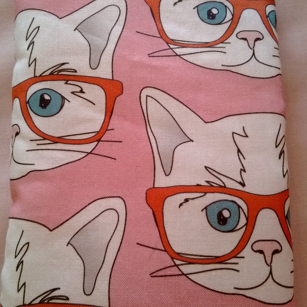 Studious Kitty Fabric Glasses Case