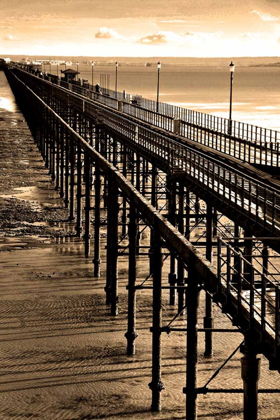 Southend on Sea Pier England Essex UK 12"x18" Print