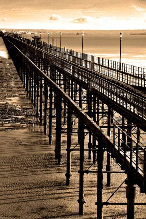 Southend on Sea Pier England Essex UK 12"x18" Print