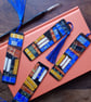 Hand painted wooden bookmarks blue - Image 1