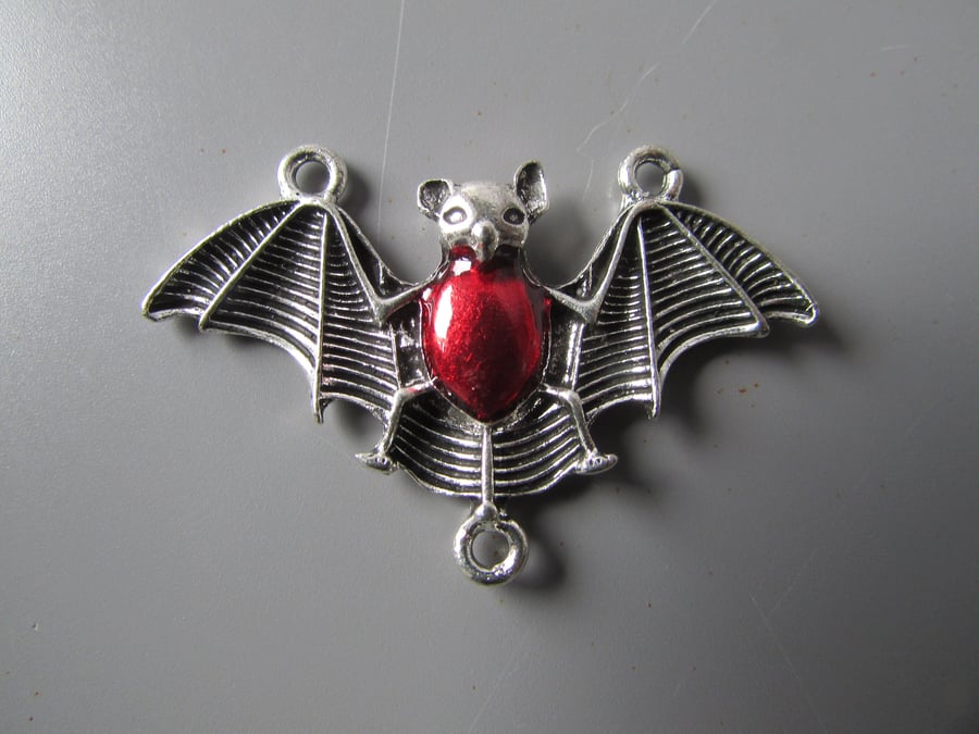 Silver Bat Connector Jewellery Charm Steampunk
