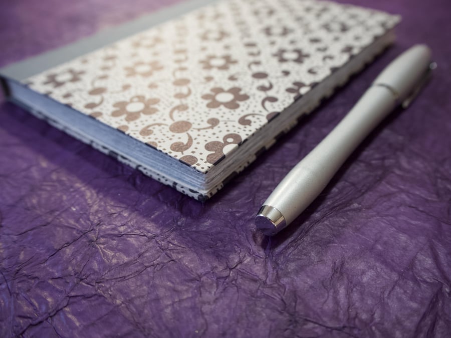 Premium Notebook with Flower printed paper cover
