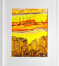 'Desert Frontiers' A4 Framed Original Painting on Paper - Image 2