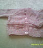 Pink 18 inch V Neck Cardigan