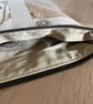 Linen and velvet zip pouch with shell buttons and embroidery - Image 8