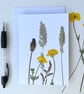 Handmade Real Pressed Buttercups and Grasses Greeting Card 02 - Image 1