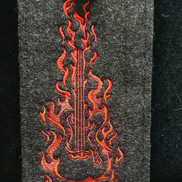 Flaming guitar Glasses Case
