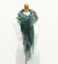 Shaggy   Shawl - Blue Green - Image 5