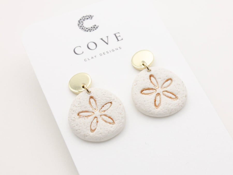 Whitesands No. 3 Sand Dollar Earrings