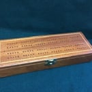 Cribbage Box Set in reclaimed solid mahogany