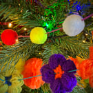Handmade Pompom Garland – Colourful Textile String for Home or Christmas Tree
