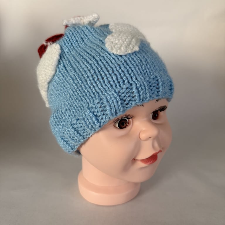 Children's Airplane Hand Knitted Hat