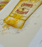Watercolour Signed Art Print - Colmans Mustard Squeeze Bottle - Image 1