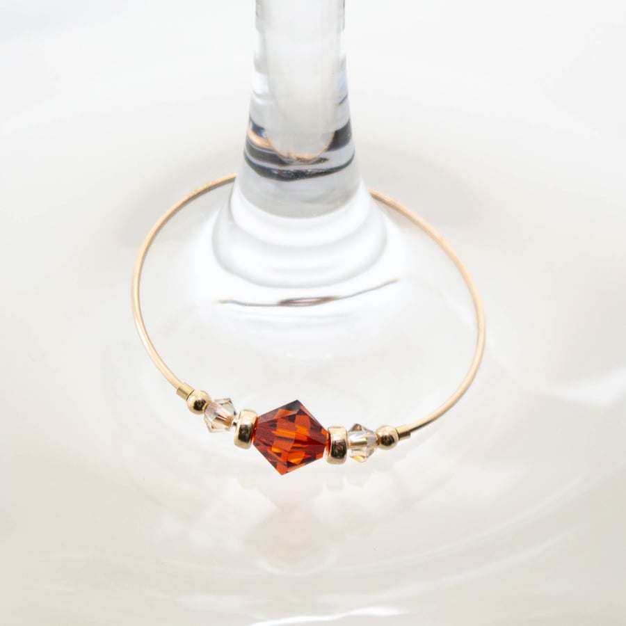 BURNT ORANGE- Glass Stem Jewellery