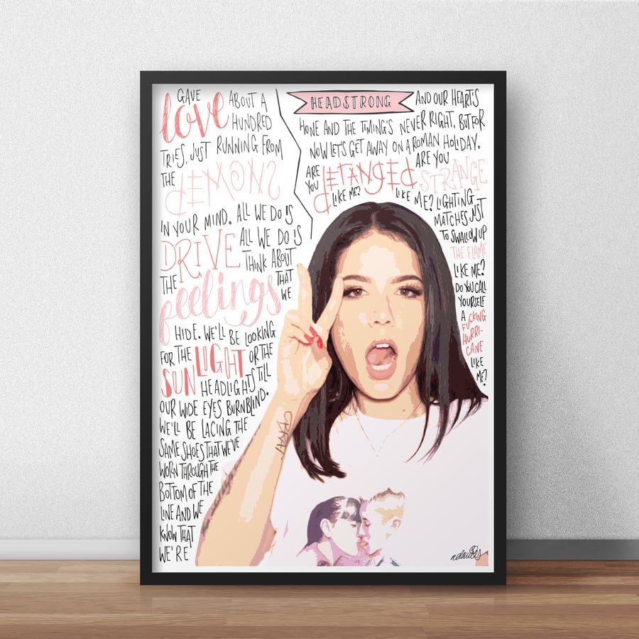 Halsey INSPIRED Poster, Print with Quotes, Lyrics