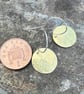  Hammered Brass Circle Dangle Earrings  - Image 4
