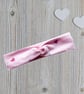 Babies Headband, Babies Hairband, Newborn Baby Headband, Pink-Silver Hearts-BAB1