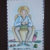 Knitter's knitting card