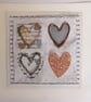 Four Little Wire Love Hearts Copper on Silver Handmade Artwork. How Lovely!!! XX - Image 2