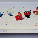 Happy Flutter day, Butterfly Signed print card 