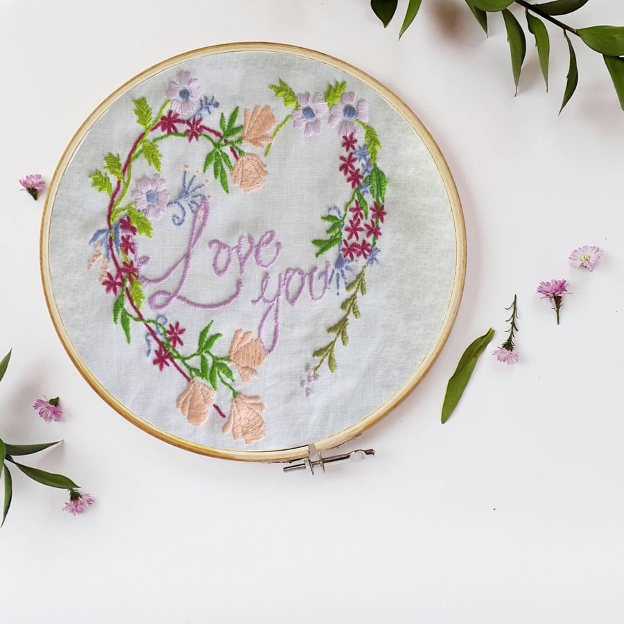 Valentine's Day embroidery kit 