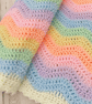 Rainbow Crochet Baby Blanket - Handmade - Pastel Nursery Decor - Baby Girl - Image 5